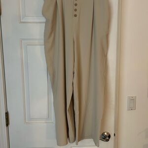 Wide Leg Cream Pants
